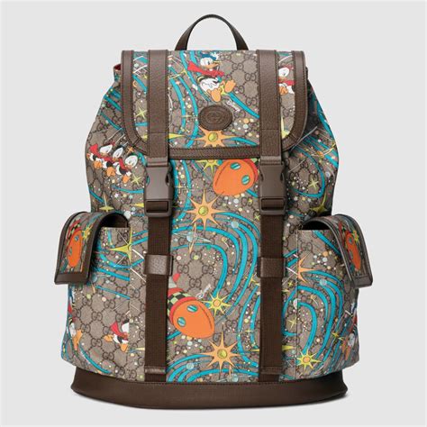 gucci x disney donald duck backpack|Disney Gucci flap backpack.